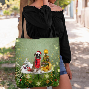 Boxer Merry Christmas Tote Bag