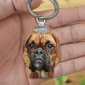 Boxer02 3D Graphic Hoodie Acrylic Keychain