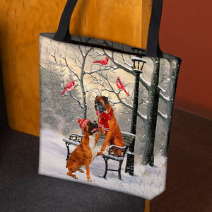 Boxer Hello Christmas/Winter/New Year Tote Bag