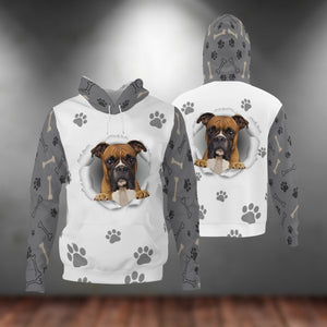 Boxer-Paw Dog Unisex Hoodie