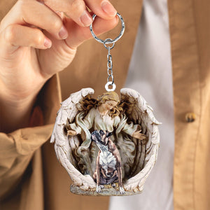 Angel Hug Boxer Acrylic Keychain