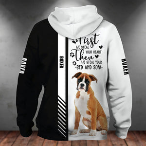 Boxer-First We Steal Your Heart Unisex Hoodie