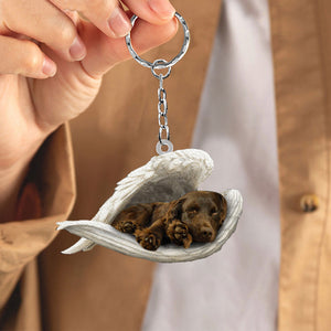 Boykin Spaniel1 Sleeping Angel Acrylic Keychain