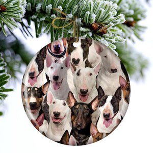 A Bunch Of Bull Terriers Porcelain/Ceramic Ornament