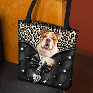 2022 New Release Bulldog 3 All Over Printed Tote Bag