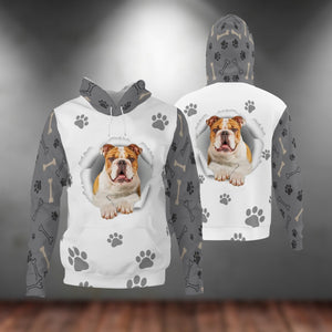 Bulldog 2-Paw Dog Unisex Hoodie