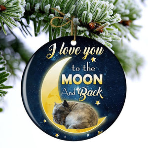 Cairn Terrier I Love You To The Moon And Back Porcelain/Ceramic Ornament