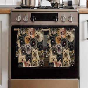 A Bunch Of Cairn Terriers Kitchen Towel