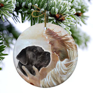 New Release -Cane Corso With God Porcelain/Ceramic Ornament