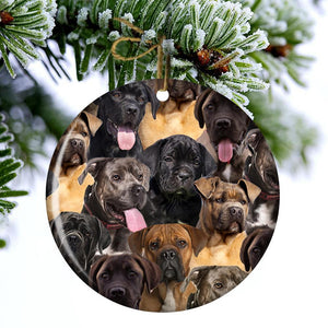 A Bunch Of Cane Corsos Porcelain/Ceramic Ornament