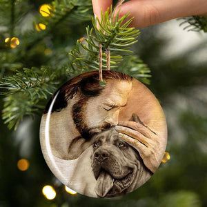 Cane Corso With Jesus Porcelain/Ceramic Ornament
