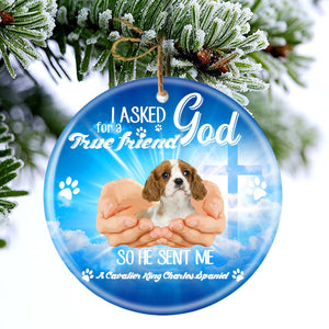 God Send Me A/An Cavalier King Charles Spaniel Porcelain/Ceramic Ornament