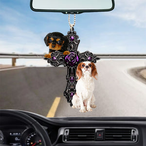 Cavalier King Charles Spaniel Pray For God Car Hanging Ornament