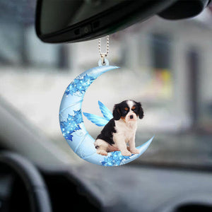 Cavalier King Charles Spaniel 06 Angel From The Moon Car Hanging Ornament