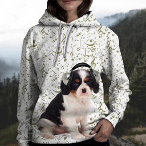 Great Music With Cavalier King Charles Spaniel 02Unisex Hoodie