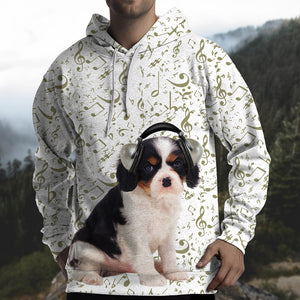 Great Music With Cavalier King Charles Spaniel 02Unisex Hoodie