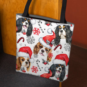 Cavalier King Charles Spaniel Merry Christmas Tote Bag