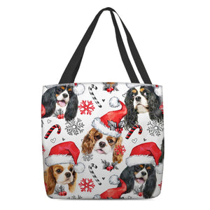 Cavalier King Charles Spaniel Merry Christmas Tote Bag