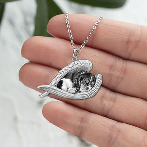 Cavalier King Charles Spaniel 02 Sleeping Angel Necklace