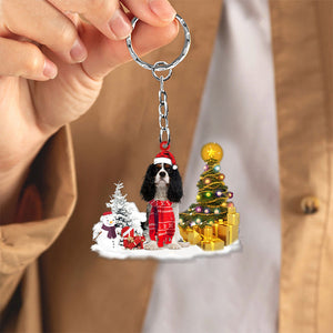 Cavalier King Charles Spaniel02 Early Merry Christma Acrylic Keychain