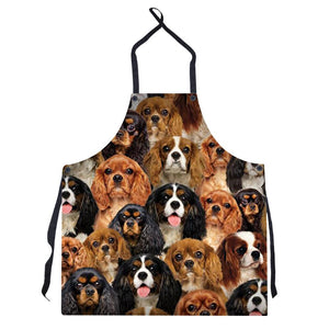 A Bunch Of Cavalier King Charles Spaniels Apron/Great Gift Idea For Christmas
