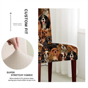 A Bunch Of Cavalier King Charles Spaniels Chair Cover/Great Gift Idea For Dog Lovers