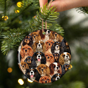 A Bunch Of Cavalier King Charles Spaniels Porcelain/Ceramic Ornament