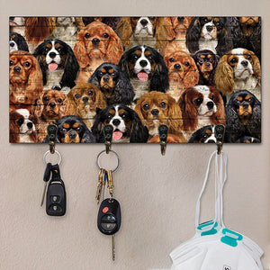 A Bunch Of Cavalier King Charles Spaniels Key Hanger