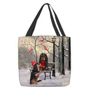 King Charles Spaniel Hello Christmas/Winter/New Year Tote Bag