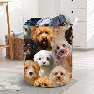 A Bunch Of Cavapoos Laundry Basket