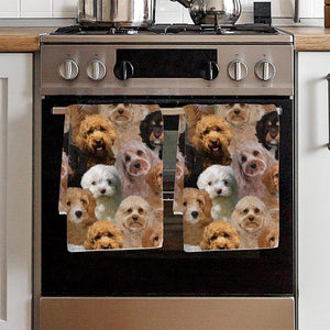 A Bunch Of Cavapoos Kitchen Towel