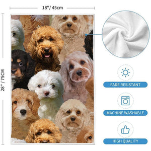 A Bunch Of Cavapoos Kitchen Towel