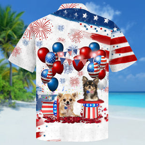 Chihuahua Independence Day Hawaiian Shirt