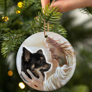 New Release -Black and Tan Chihuahua With God Porcelain/Ceramic Ornament
