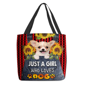 Chihuahua 3-Just A Girl Who Loves Dog Tote Bag