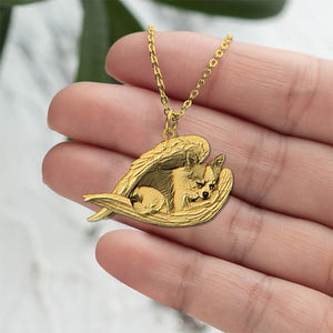 Chihuahua 03 Sleeping Angel Necklace
