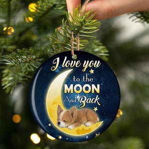 Chihuahua I Love You To The Moon And Back Porcelain/Ceramic Ornament