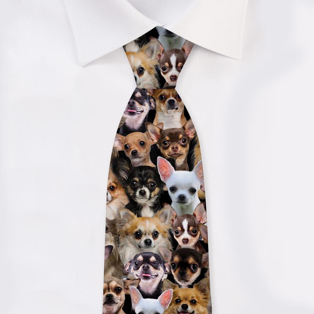 A Bunch Of Chihuahuas Tie For Men/Great Gift Idea For Christmas