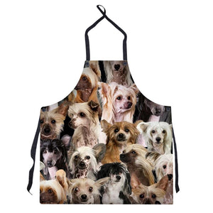 A Bunch Of Chinese Cresteds Apron/Great Gift Idea For Christmas