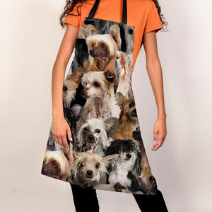 A Bunch Of Chinese Cresteds Apron/Great Gift Idea For Christmas