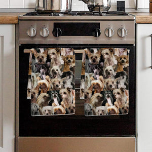 A Bunch Of Chinese Cresteds Kitchen Towel
