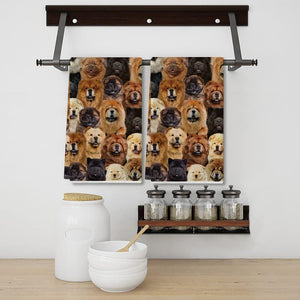 A Bunch Of Chow Chows Kitchen Towel