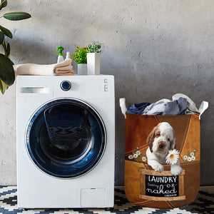 Clumber Spaniel Laundry Today Or Naked Tomorrow Laundry Basket