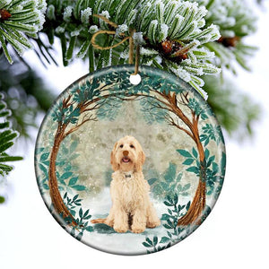 Cockapoo Among Forest Porcelain/Ceramic Ornament