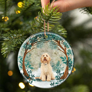 Cockapoo Among Forest Porcelain/Ceramic Ornament