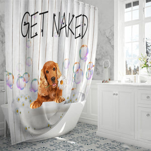 Cocker Spaniel03 Get Naked Daisy Shower Curtain
