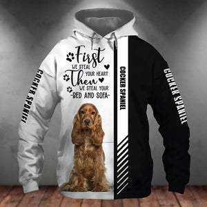 Cocker Spaniel-First We Steal Your Heart Unisex Hoodie