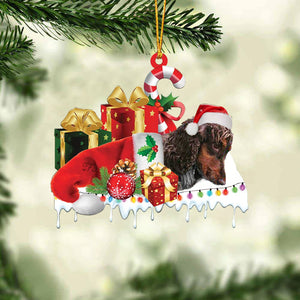 Cocker spaniel 3 Merry Christmas Hanging Ornament-0211
