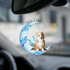 Corgi Angel From The Moon Car Hanging Ornament