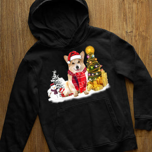 Unisex Merry Christmas Corgi Hoodie